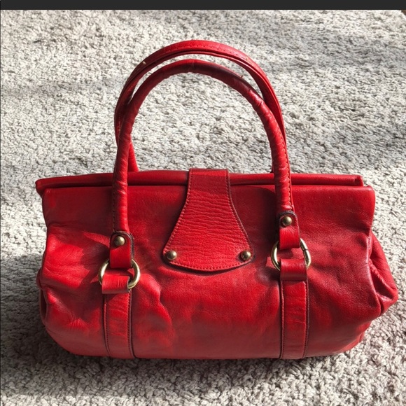 HLP by Erik Red leather bag. - Picture 2 of 8